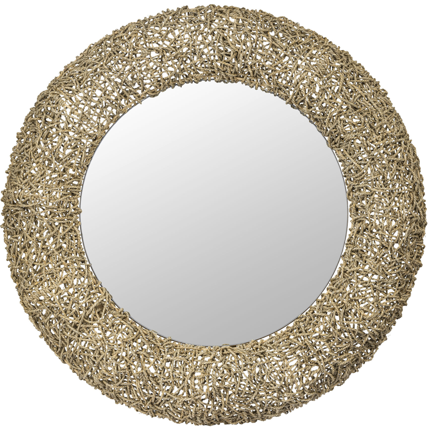 Tangled 33 X 33 inch Natural Rope Wall Mirror