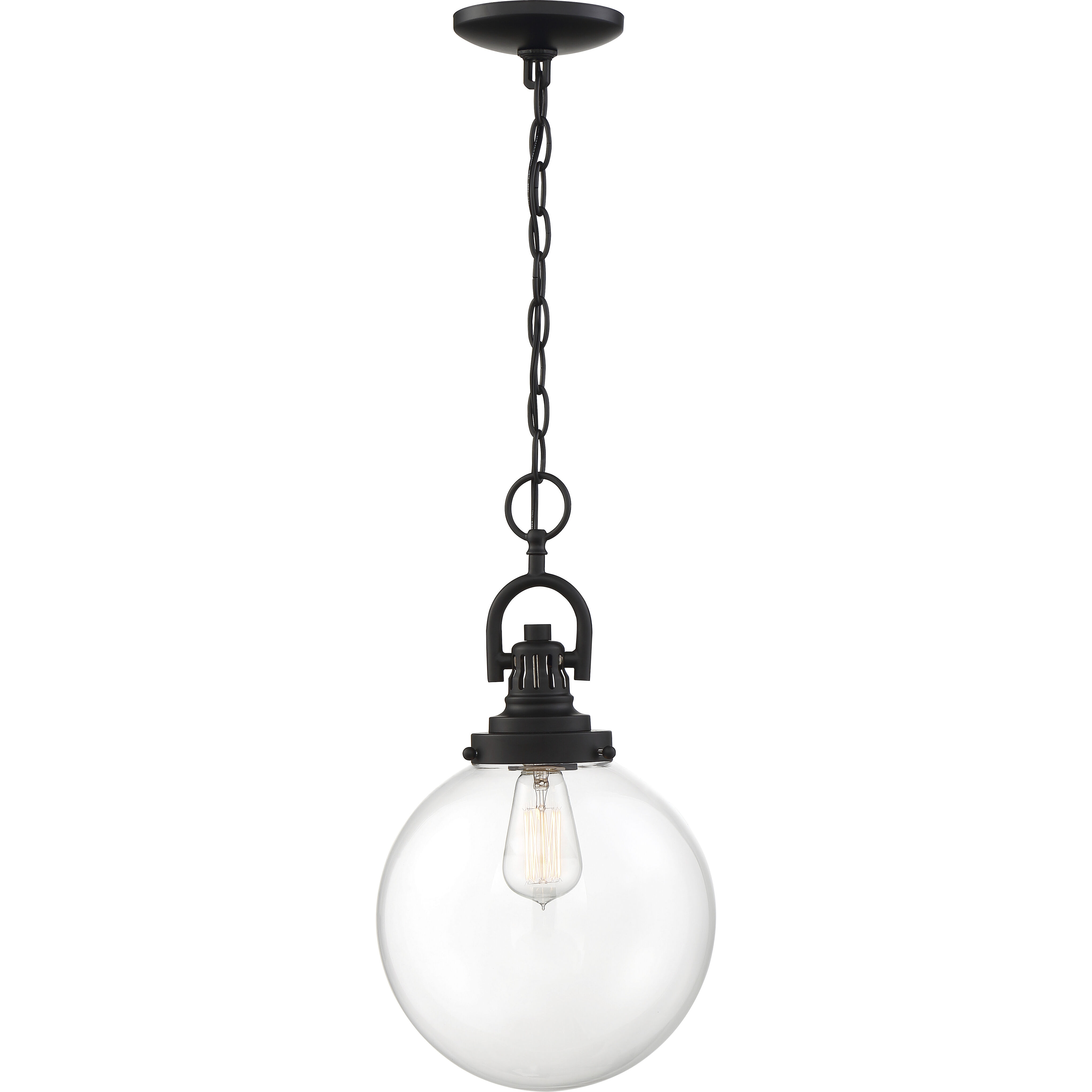 Skyloft 1 Light 9.88 inch Aged Bronze and Clear Pendant Ceiling Light