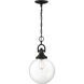 Skyloft 1 Light 9.88 inch Aged Bronze and Clear Pendant Ceiling Light