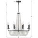 Bella 8 Light 26 inch Matte Black Chandelier Ceiling Light