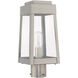 Oslo 1 Light 15 inch Brushed Nickel Outdoor Post Top Lantern