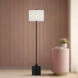 Alora Mood Issa 61.25 inch 60 watt Matte Black and Ivory Linen Floor Lamp Portable Light