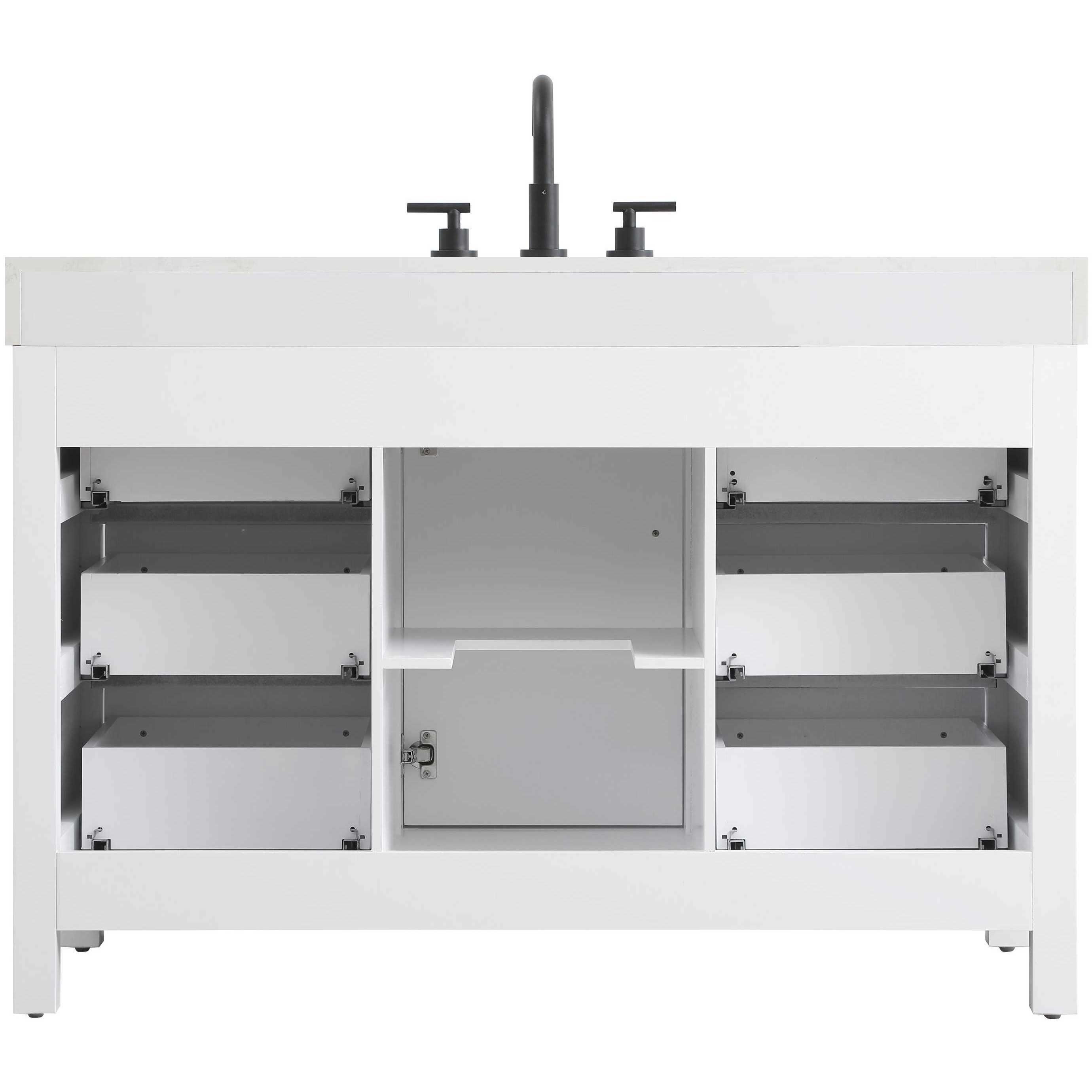 Nathan 48 X 34 inch White Bathroom Vanity Cabinet