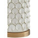 Calla Lily 31.25 inch 150 watt Cream and Antique Brass Table Lamp Portable Light