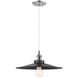 Bulstrode's Workshop 1 Light 14 inch Chrome Pendant Ceiling Light in Chrome and Black