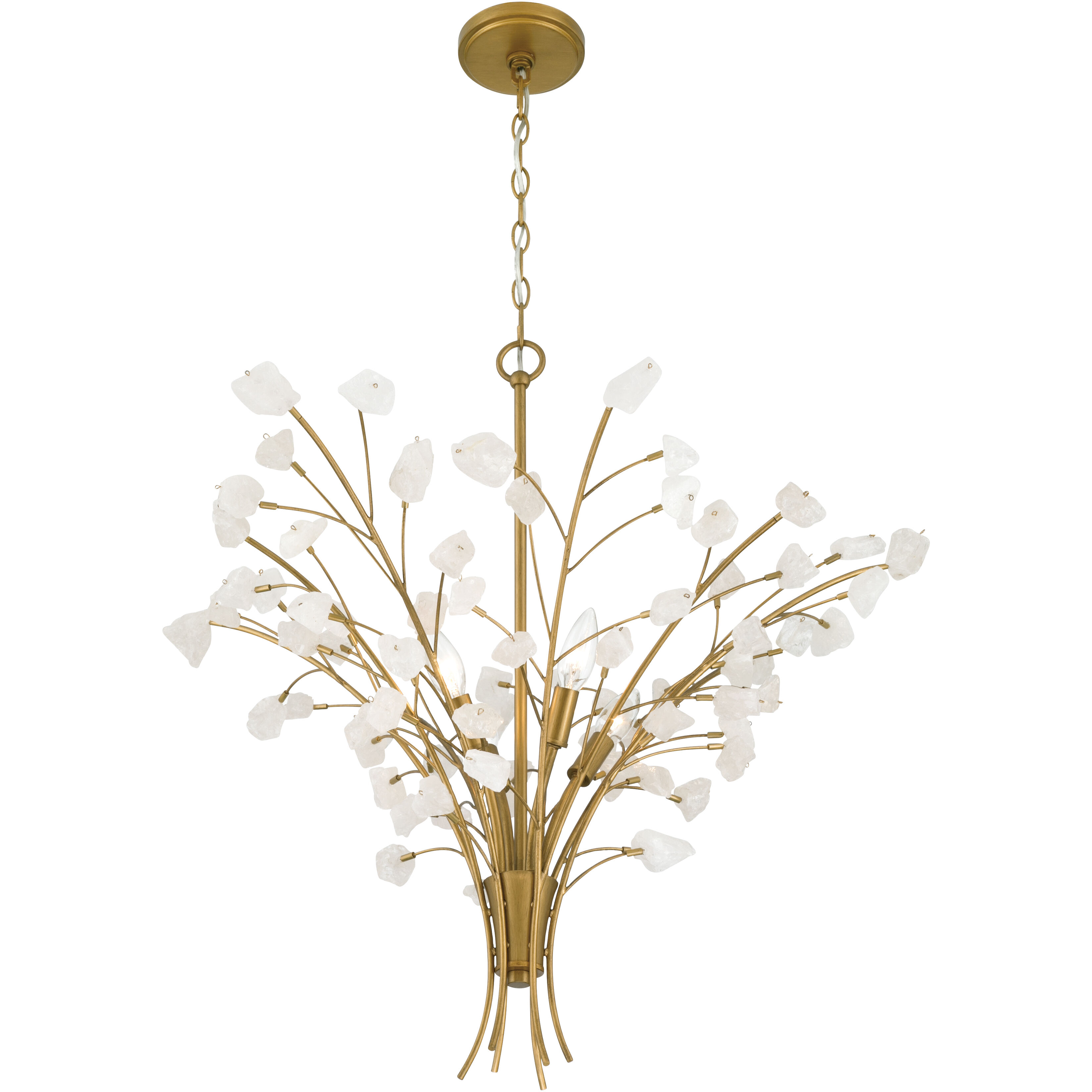 Ramus 4 Light 30 inch Painted Legacy Brass Chandelier Ceiling Light