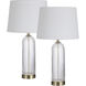 Ocala 25 inch 9.00 watt Clear Table Lamps Portable Light, Set of 2