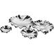 Petal Silver Dimensional Wall Art, Set of 4
