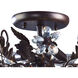 Cristallo Fiore 3 Light 19 inch Deep Rust Semi Flush Mount Ceiling Light