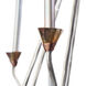 Alpine 8 Light Silver and Darkened Copper Chandelier Ceiling Light