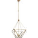 Julie Neill Lorino LED 22 inch Hand-Rubbed Antique Brass Lantern Pendant Ceiling Light, Large