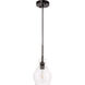 Pierce 1 Light 6 inch Black Pendant Ceiling Light