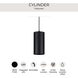 CYL RNDS LED 6 inch Black Outdoor Pendant, Progress LED