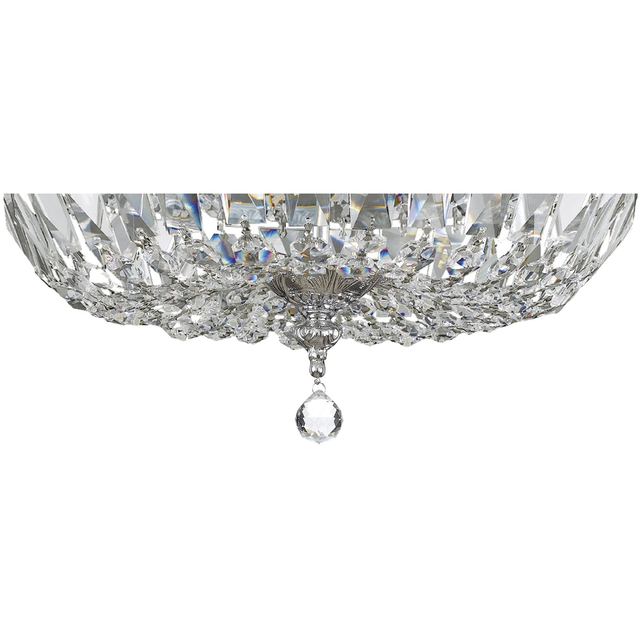 Everett 3 Light 14 inch Chrome Flush Ceiling Light