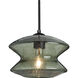 Zen 1 Light Black Cord Pendant Ceiling Light