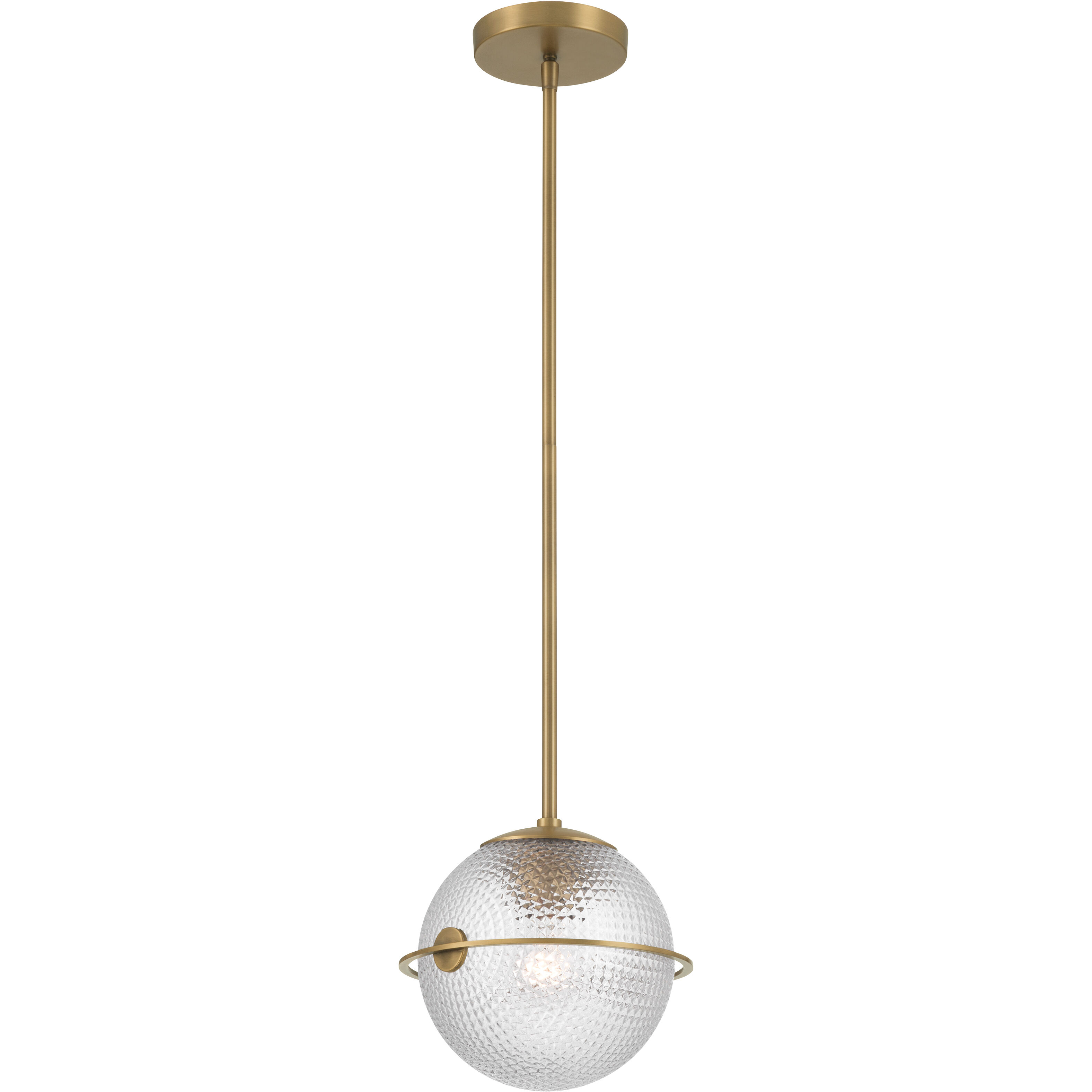 Luniva 1 Light 9 inch Legacy Brass Mini Pendant Ceiling Light