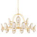 Danes 18 Light 50 inch Vintage Gold Leaf Chandelier Ceiling Light