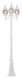 Parkway 3 Light 92 inch White Outdoor Pole Light