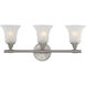 Surrey 3 Light 24 inch Brushed Nickel Vanity Light Wall Light