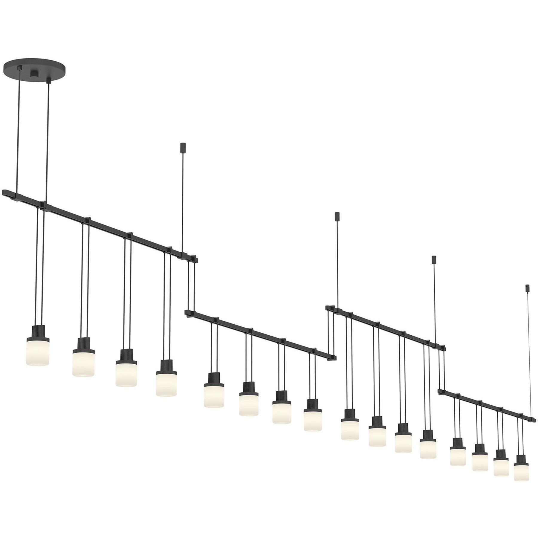 Suspenders LED 136 inch Satin Black Pendant Ceiling Light