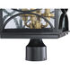 Hamilton 4 Light 19 inch Midnight/Patina Aged Brass Outdoor Post Mount
