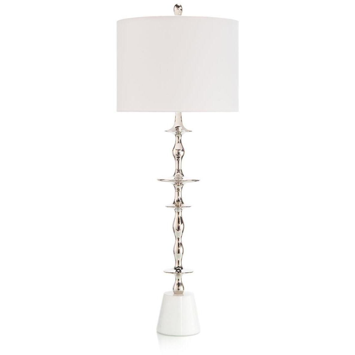 Leah Polished Nickel Buffet Lamp Portable Light