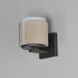 Draughtsman Wall Sconce Wall Light in Satin White, Natural Wood and Charcoal