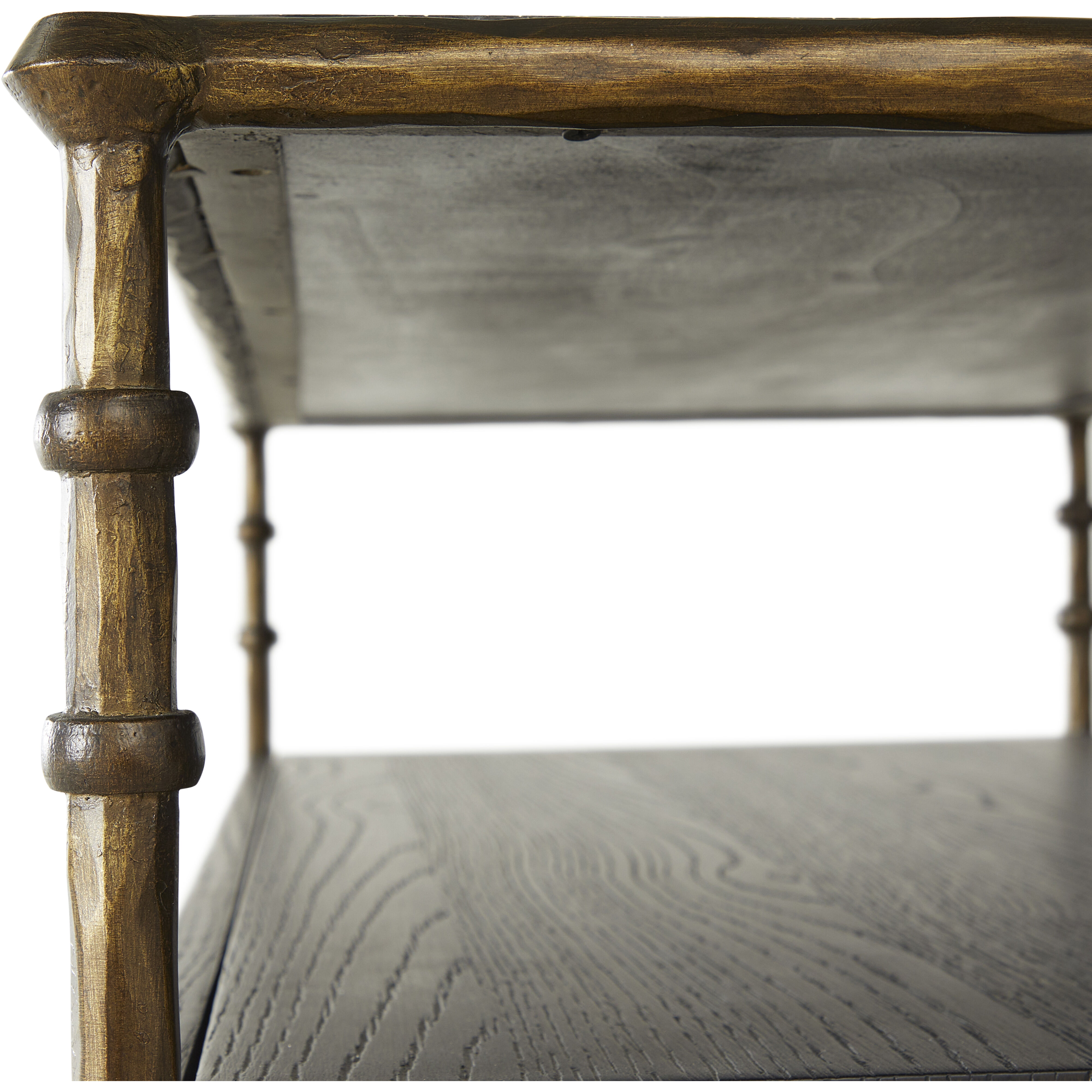 Reese 38.5 X 32.5 inch Cerused Forest Black and Dark Antique Brass Nightstand