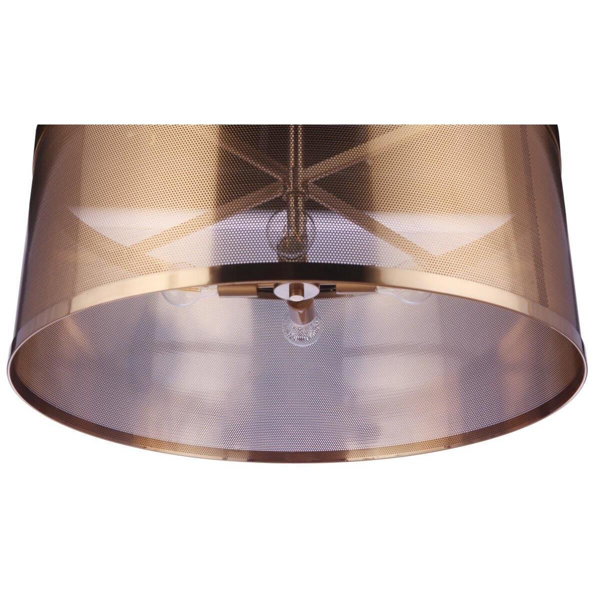 Mesh 4 Light 28 inch Satin Brass Pendant Ceiling Light