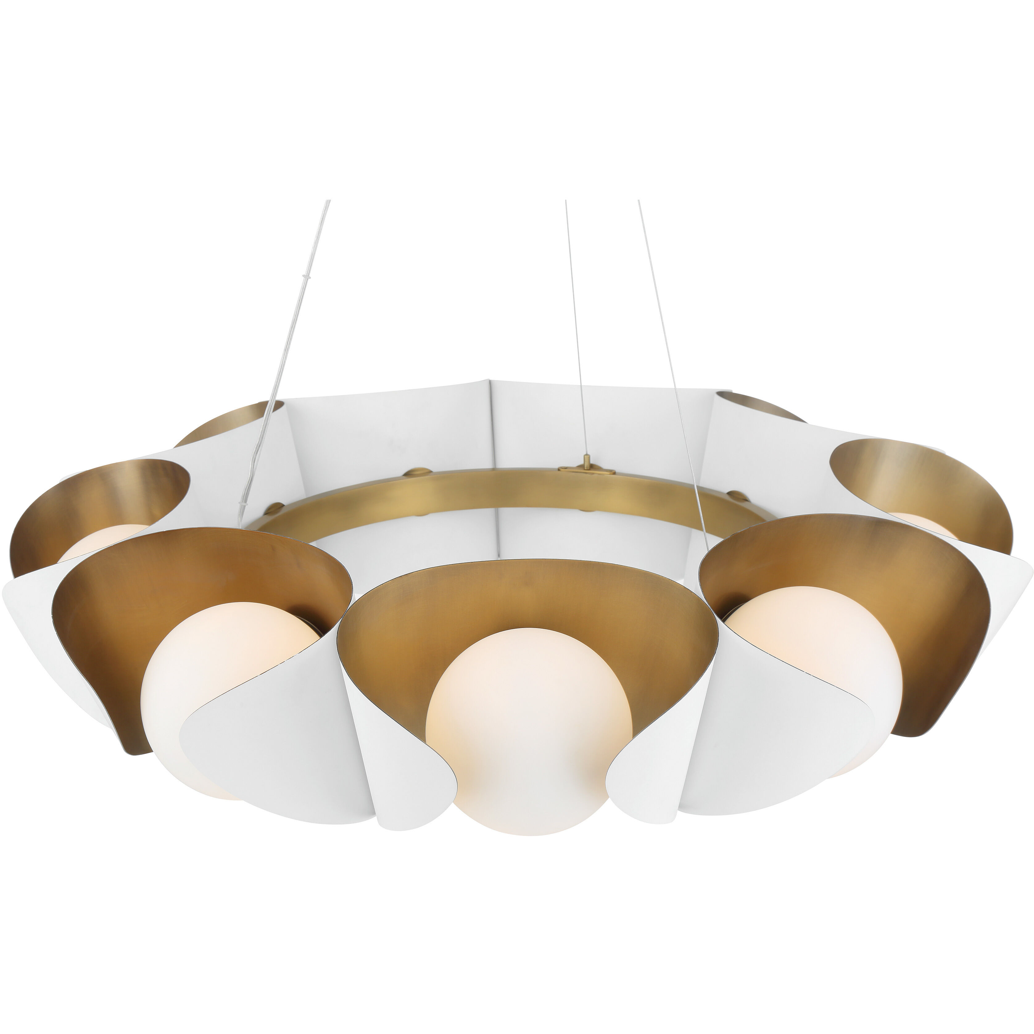 Flare 9 Light 34.25 inch Sand White Pendant Ceiling Light