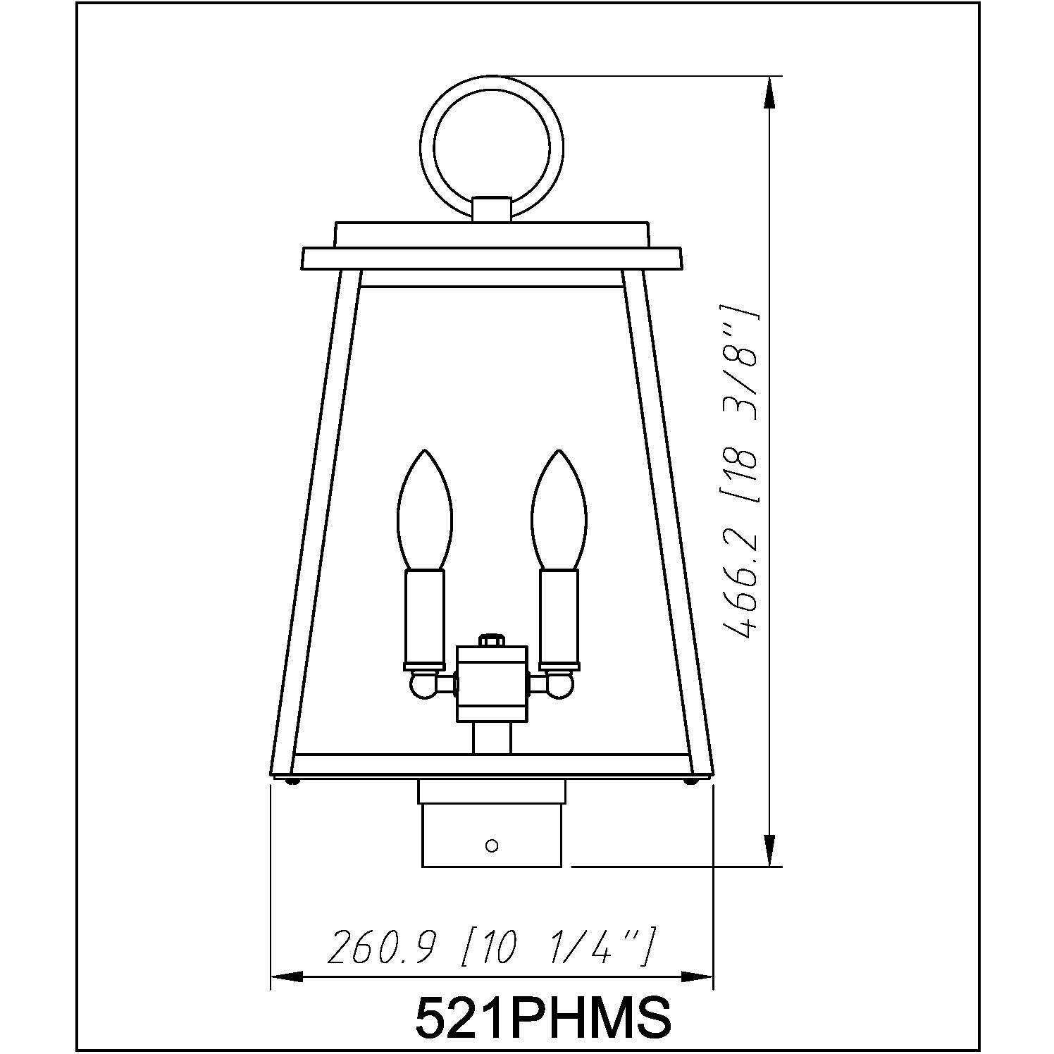 Broughton 2 Light 18.5 inch Black Outdoor Post Mount Fixture