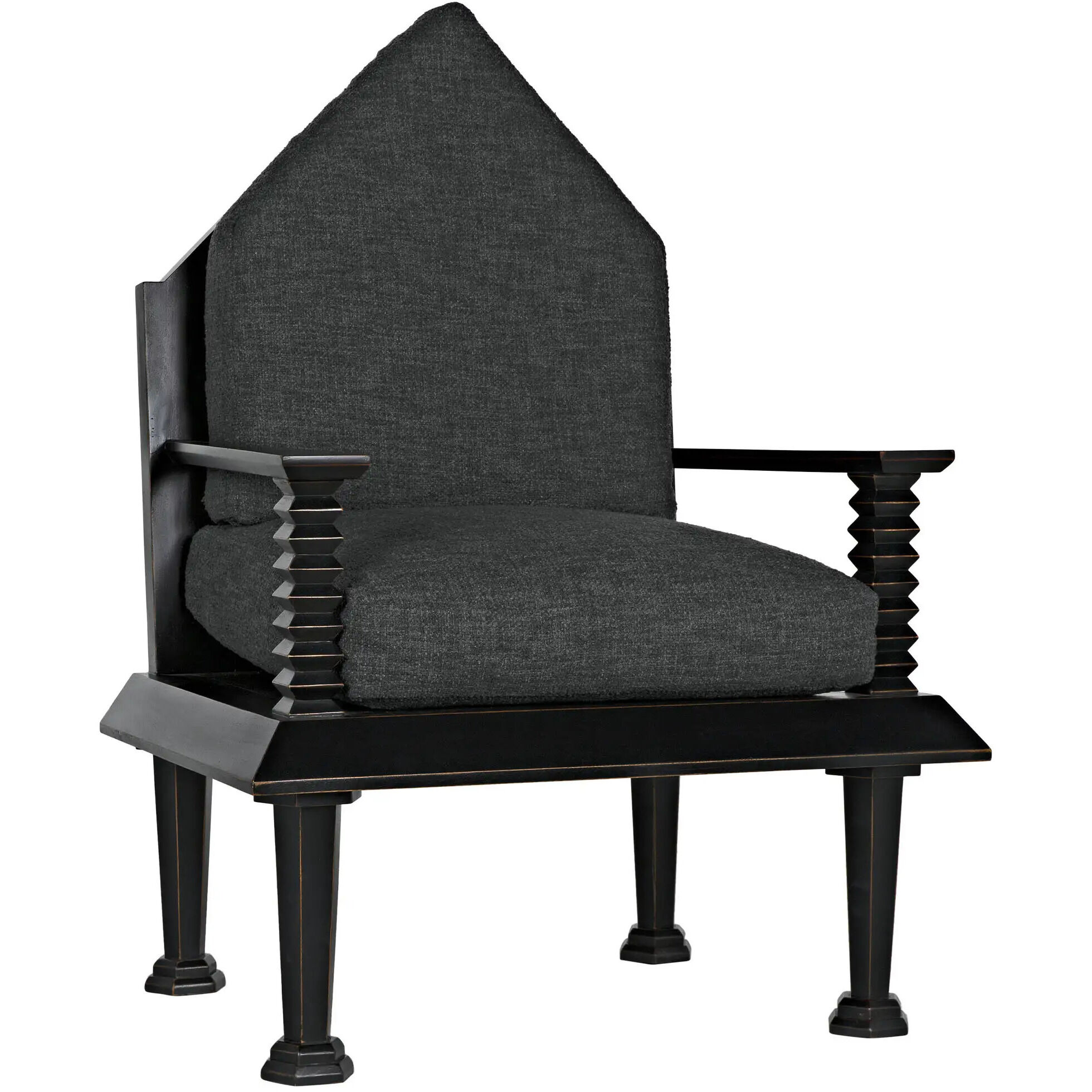 Resurrection Hand-Rubbed Black Occasional Chair
