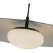 Cruz LED 24 inch Metal - Black and White Pendant Ceiling Light in Spun Aluminum Shade