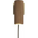 Tambo Wall Sconce Wall Light in Natural Ash and Weathered Brass