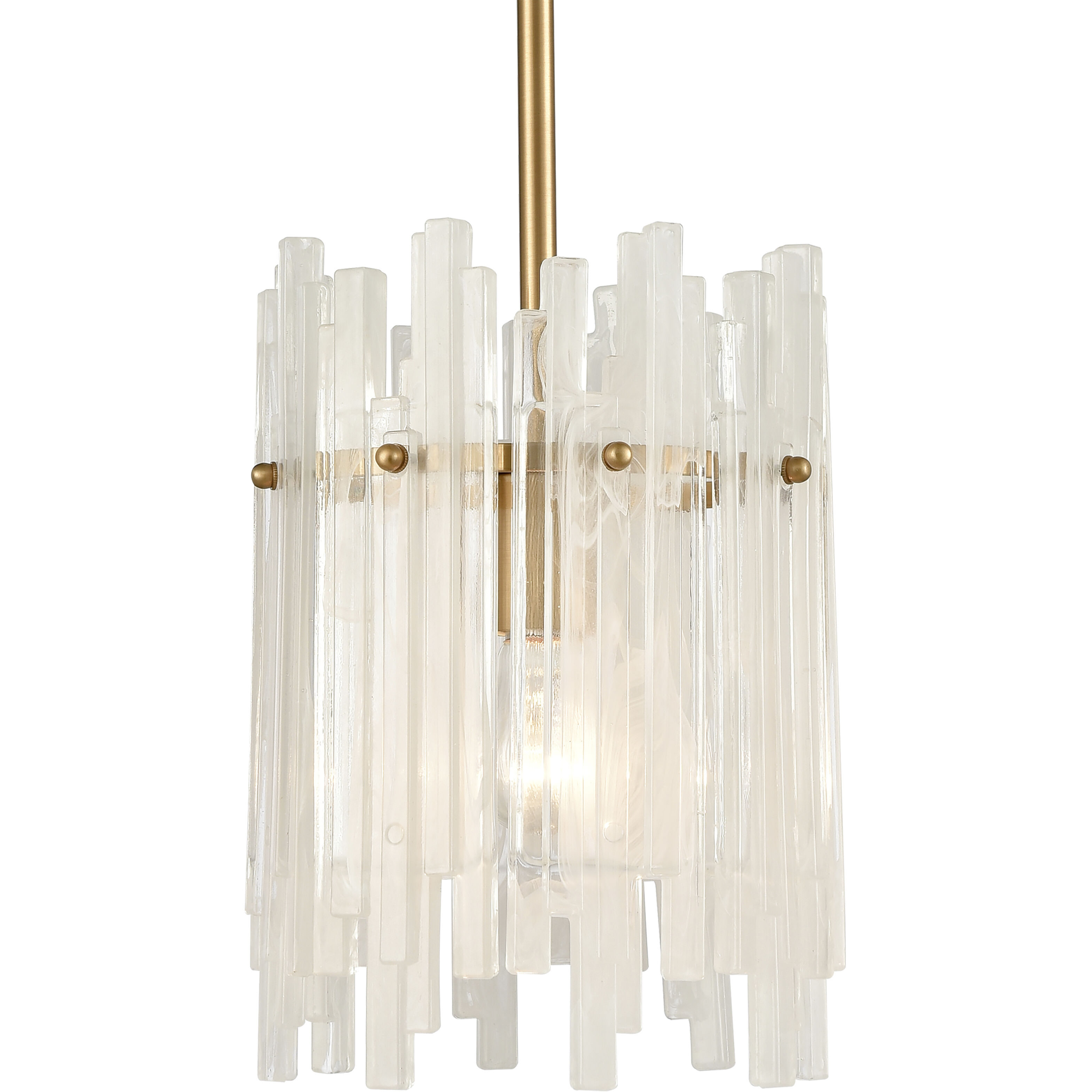 Brinicle 1 Light 8 inch Aged Brass Mini Pendant Ceiling Light