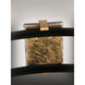 Radiant LED 20.5 inch Black and Gold Leaf Bath Vanity Wall Light