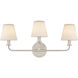 Minerva 3 Light 24 inch Antique Nickel Vanity Light Wall Light
