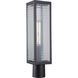Deka 1 Light 18.94 inch Midnight Outdoor Post Mount, Large