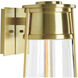 Cone 1 Light 12.75 inch Satin Brass Outdoor Wall Sconce