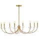 Aliso 8 Light 42 inch Distressed Brass Chandelier Ceiling Light