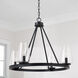 Aaron 4 Light 28 inch Matte Black Chandelier Ceiling Light