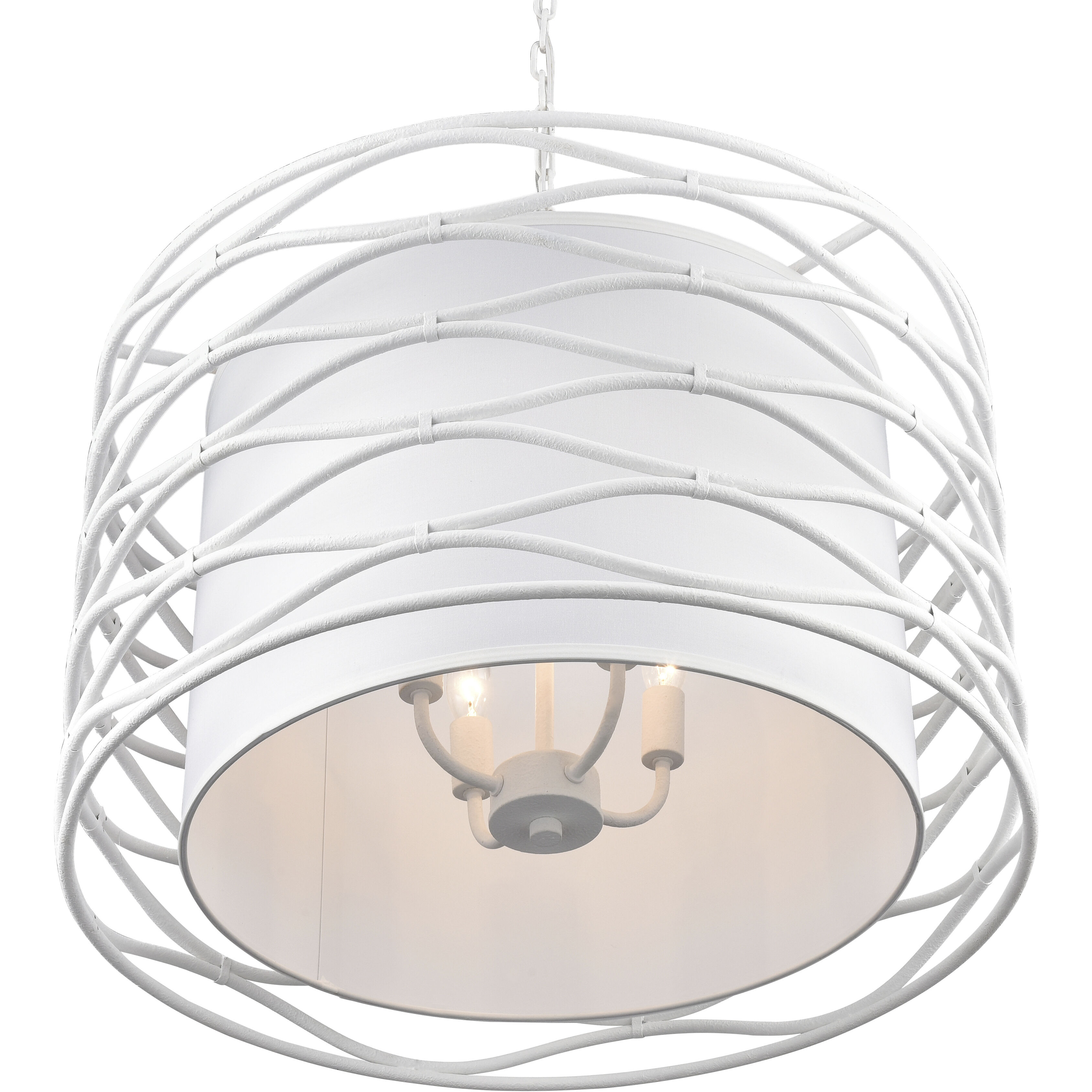 Hillcrest 4 Light 24 inch Dry White Chandelier Ceiling Light