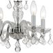 Traditional Crystal 4 Light 15 inch Polished Chrome Mini Chandelier Ceiling Light in Clear Italian