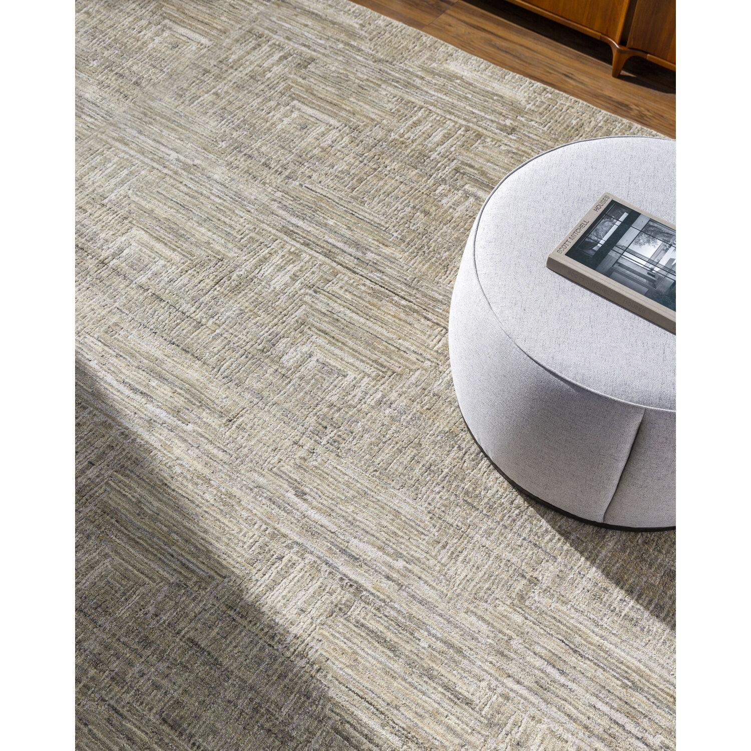 Lucknow 36 X 24 inch Ash / Sage Handmade Rug in 2 x 3