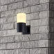Modern 9.25 inch Matte Black Outdoor Wall Sconce