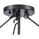 Solace 3 Light 16 inch Matte Black Semi Flush Mount Ceiling Light