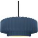 Radiance Collection - Pleated Tier Pendant Ceiling Light in Matte Black, Black Cord, Replaceable Bulb, Midnight Sky/Matte White, 14.5W x 5.25H, Form+Finish+Function