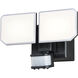 Outdoor Motion Sensor Security 2 Light 6.75 inch Black Outdoor Security Flood Light