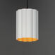 Primrose 1 Light 6 inch Gold Leaf Single Pendant Ceiling Light in Matte White