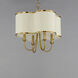 Clover 4 Light 20 inch Satin Brass Chandelier Ceiling Light